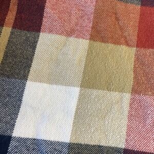 Fall‎ color long sleeve flannel orange tan navy button up dip size M